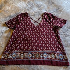 Red Paisley top